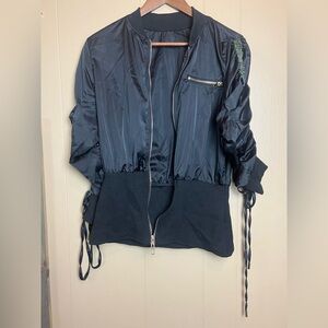 Stylish Black Bomber Jacket for Women